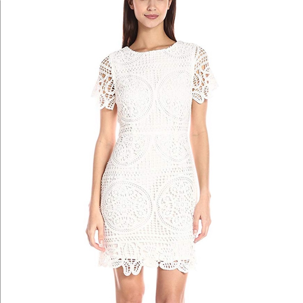 White Crochet Dress